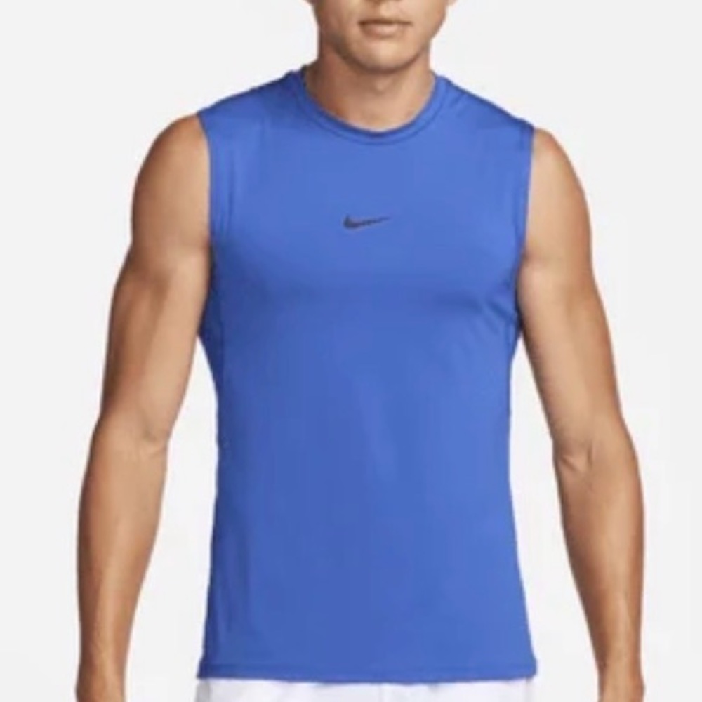 Nike men’s Royal Blue Sleeveless Performance Tank with Black Swoosh XL